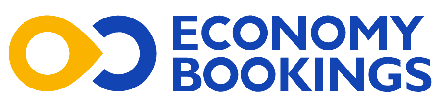 economy bookings logo vector